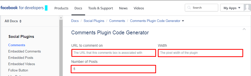 comments plugin code generator